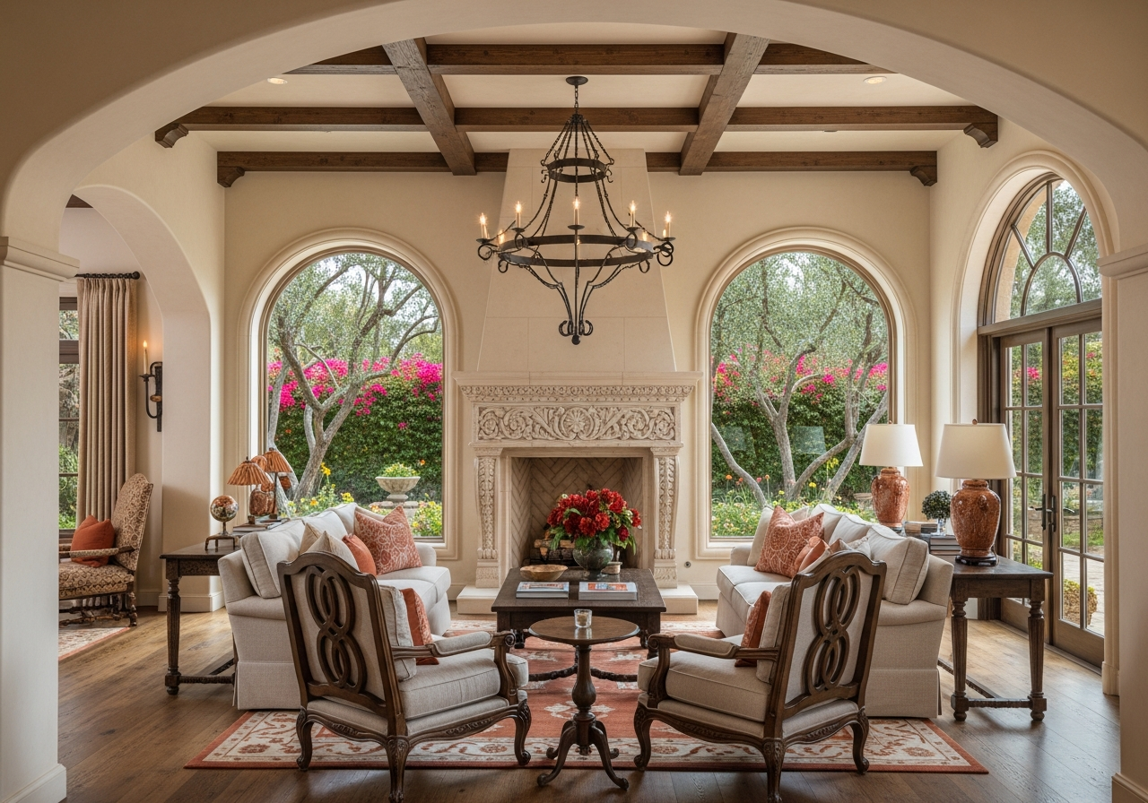 Mediterranean living room